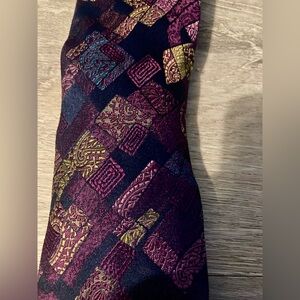 Ted Baker Purple and Gold Geometric Tie